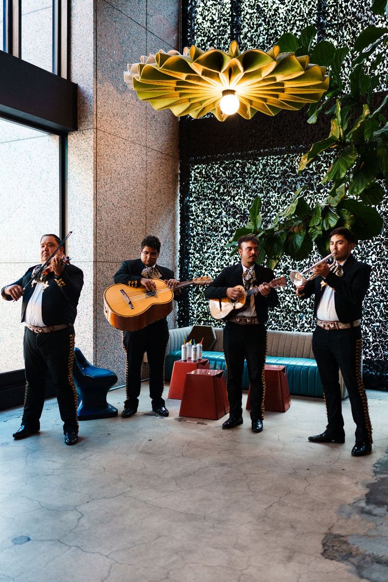 A mariachi band in the San Antonio Lounge